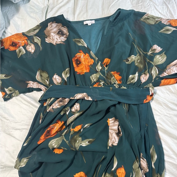 Baltic Born Teal and Orange Floral Maxi Dress - Picture 5 of 8